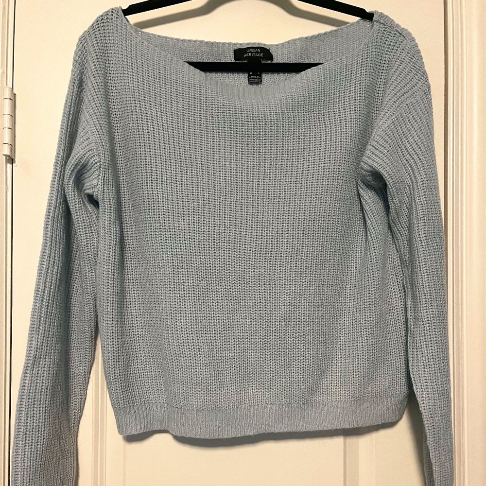 Papaya | Blue Knit Sweater